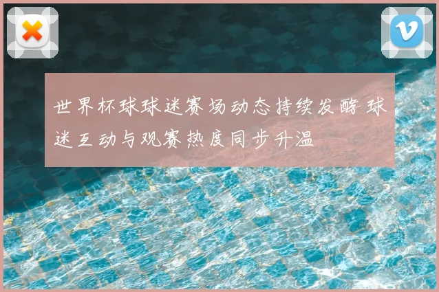 世界杯球球迷赛场动态持续发酵 球迷互动与观赛热度同步升温